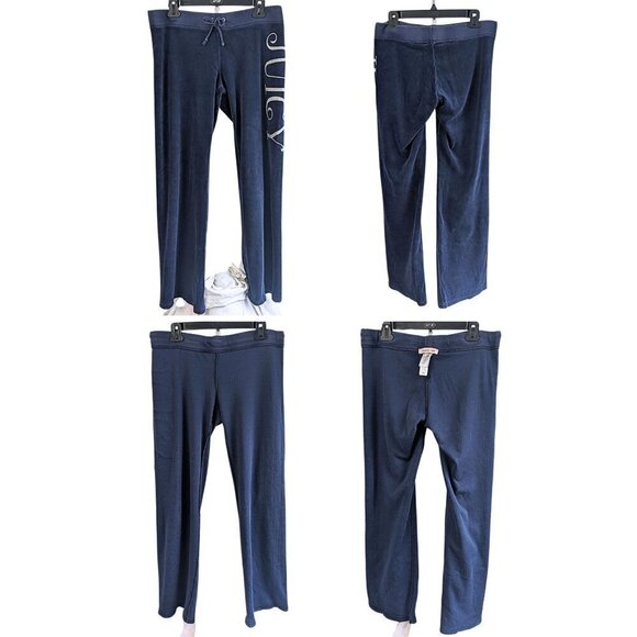 Vtg Y2K JUICY COUTURE Velour Winter Snowflake 2pc Tracksuit Set Size L/XL - Picture 6 of 9